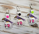 DIGITAL DOWNLOAD Raven Skull Sketch Snap Tab