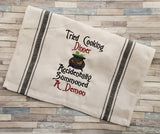 DIGITAL DOWNLOAD Tried Cooking Dinner Summoned Demons Design 4 Sizes SKETCH