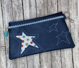 DIGITAL DOWNLOAD Stargazer Clutch Applique Zipper Bag Lined and Unlined