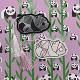 DIGITAL DOWNLOAD Geometric Panda Bookmark
