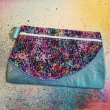 DIGITAL DOWNLOAD New Wave Clutch Applique Zipper Bag Lined and Unlined