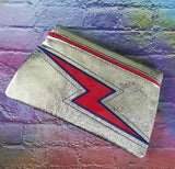 DIGITAL DOWNLOAD Thunderstruck Clutch Applique Zipper Bag Lined and Unlined
