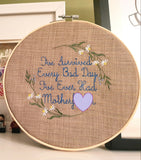 DIGITAL DOWNLOAD I've Survived Embroidery Design 5 Sizes 2 Versions