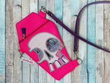 DIGITAL DOWNLOAD Applique Skull Coffin Zipper Bag