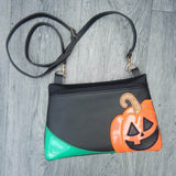 DIGITAL DOWNLOAD Applique Jack O Lantern Clutch Zippered Bag