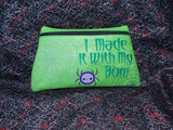 DIGITAL DOWNLOAD Spider Bum Applique Zipper Bag Lined and Unlined