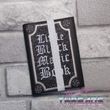 DIGITAL DOWNLOAD A6 Notebook Applique Little Black Magic Cover