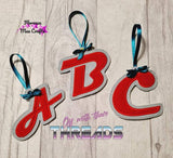 DIGITAL DOWNLOAD Applique Alphabet Ornament Bookmark Set 26 DESIGNS INCLUDED