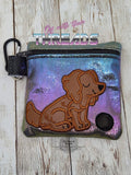 DIGITAL DOWNLOAD 5x5 ITH Applique Long Haired Dachshund Waste Bag and 4x4 Stand Alone