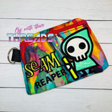 DIGITAL DOWNLOAD Seam Reaper Clutch Applique Zipper Bag Lined and Unlined