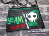 DIGITAL DOWNLOAD Seam Reaper Clutch Applique Zipper Bag Lined and Unlined