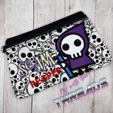 DIGITAL DOWNLOAD Seam Reaper Clutch Applique Zipper Bag Lined and Unlined