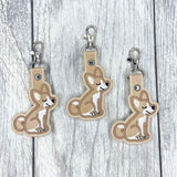 DIGITAL DOWNLOAD Basenji Snap Tab Key Chain